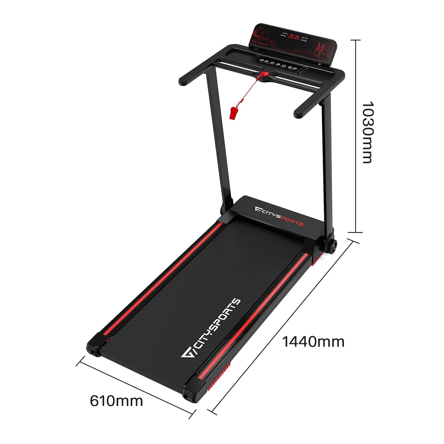 Tapis de Course Pliable 1400W,CITYSPORTS WP9 - SportVentePrivee