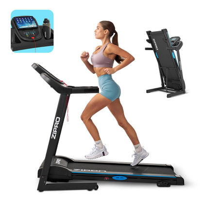 Tapis de course pliant Zipro Tekno 120 x 40 cm, 14 km/h, enceintes MP3, LCD - SportVentePrivee