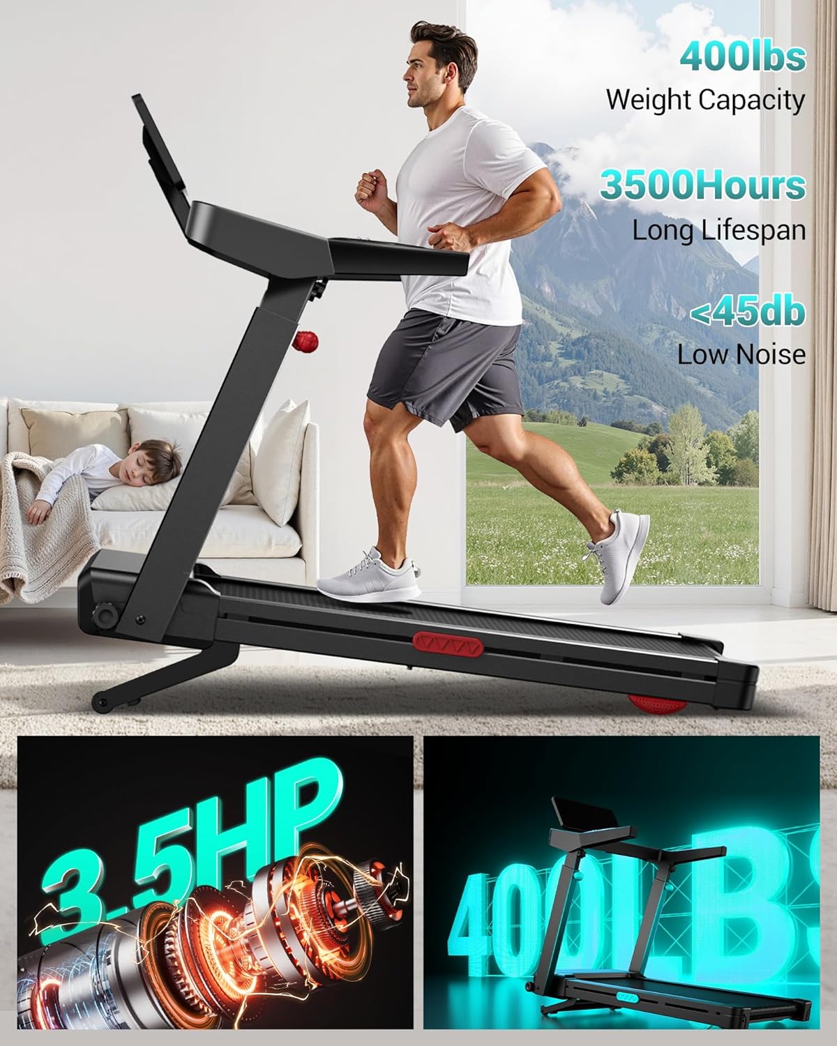 Umay L20 - Tapis de course pliant - CitySportFrance